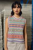 Sleeveless Sweater in Tibetan Pattern image