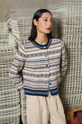 Knit Cardigan in Tybetan Pattern