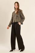Rhinestone V Neck Blouse image