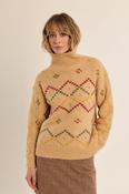 Turtleneck patterned sweater image