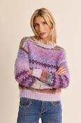 Fluffy Knit Sweater in Mauve image