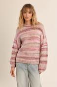 Tie Dye Knit Sweater in Pink image