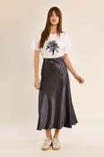 Satin High Waisted Skirt image