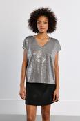 Silver Metallic T Shirt image