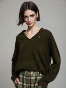 Sweater with Faux Leather Elbows image