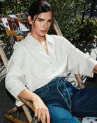 Catheryna ¾ Shirt in Sand Melange