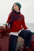 Gurnard's Head Fair Isle Jumper in Windward Carmine Multi