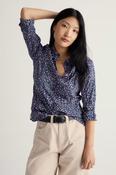 Larissa Shirt in Flax Flower Bright Orchid