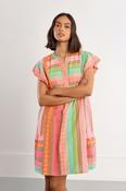 Short Sleeve Dress with Multicoloured Print image