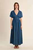 Elegant Long Dress with Pleated Detail image