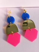 Ana Matronic  Blue/ Mirrored Gold/ Pink