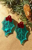 Christmas Holly on Hoops