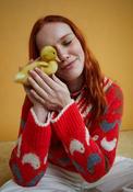 CHIRP RED SWEATER image