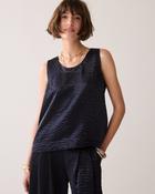 Blue Noir Metallic Top