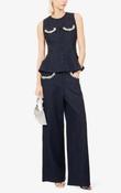 Bright side Denim Embellished Top
