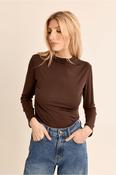 Chocolate Jersey Turtle Neck