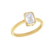 Emerald Cut Lab Created Diamond Ring image