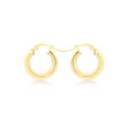 9ct Gold Chunky Creole Hoop Earrings