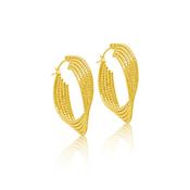 Multi-Layered Oval Twisted Hoops image