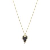 Black Onyx CZ Heart Pendant