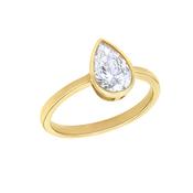 Teardrop Lab Created Diamond Ring image