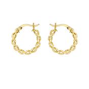 9ct Gold Classic Twist Hoop Earrings