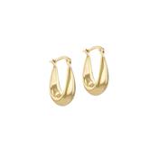 9ct Gold Tapered Knife Edge Creole Earrings