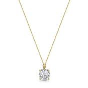 9ct Gold Round CZ Necklace