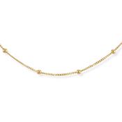 9ct Yellow Gold Curb and Ball Chain Necklace