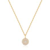 Gold Glam Disc Pendant Necklace image