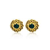 Emerald Thistle Studs