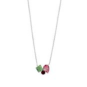 S/S Multi Shape Pink &amp; Green Necklace image