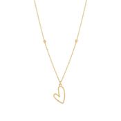 Gold Open Heart Necklace