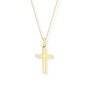 9ct Yellow Gold Cross Pendant Necklace