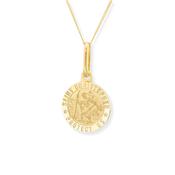 9ct Yellow Gold St Christopher Necklace