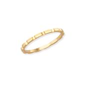 9ct Gold Flat Brick Band Stack Ring