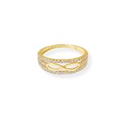 9ct Gold Cz Infinity Band