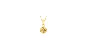 9ct Yellow Gold Textured Knot Necklace