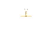9ct Yellow Gold Square T-Bar Necklace
