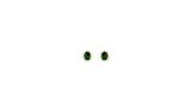 9ct Gold Emerald CZ Halo Earrings