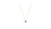9ct Gold Lilac Faceted Stone Pendant Necklace