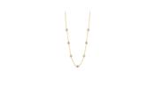 Gold CZ Rubover Chain Necklace image