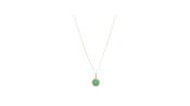 9ct Gold Turquoise Circle Pendant Necklace