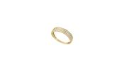 9ct Gold Cz Triple Linned Band Ring