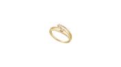 9ct Gold Cz Triple Bar Ring