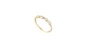 9ct Gold 5 Marquise Cz Narrow Ring