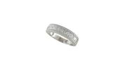 Sterling Silver Cz Princess Cut Wedding Band