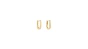Chunky Rectangle Huggie Earrings