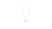 Ribbed Cz Set Infinity Necklet image