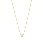 9ct Gold Dainty Solitaire Necklace